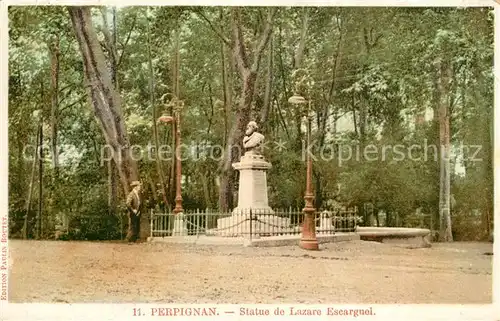 AK / Ansichtskarte Perpignan Statue de Lazare Escarguel Perpignan