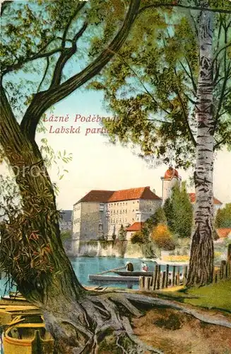 AK / Ansichtskarte Lazne_Podebrady Schloss Panorama Lazne Podebrady