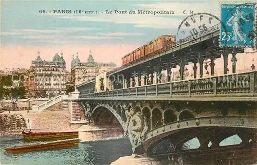 AK / Ansichtskarte Paris Pont du Mtropolitain Paris