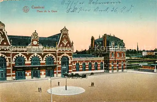 AK / Ansichtskarte Cambrai Place de la Gare Cambrai