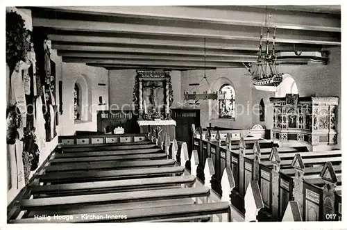 AK / Ansichtskarte Hallig_Hooge Kirche Altarraum Hallig Hooge