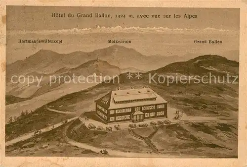 AK / Ansichtskarte Hartmannswillerkopf Hotel du Grand Ballon  Hartmannswillerkopf