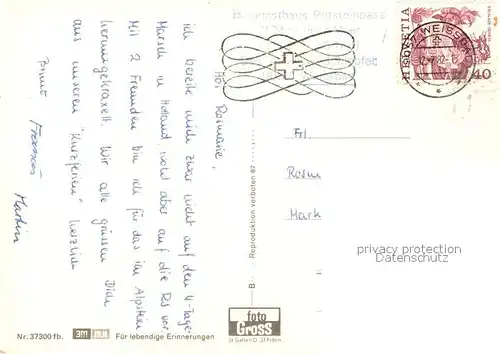 AK / Ansichtskarte Rotsteinpass Altmann  Rotsteinpass