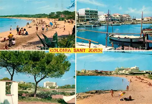 AK / Ansichtskarte Sant_Jordi Colonia Strand Hafen  Sant_Jordi