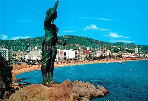 AK / Ansichtskarte Lloret_de_Mar Statue Panorama Lloret_de_Mar