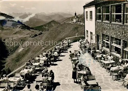 AK / Ansichtskarte Rottach Egern Berggaststaette Wallbergkapelle Zugspitze  Rottach Egern