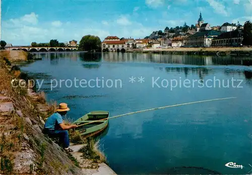 AK / Ansichtskarte Gray_Haute_Saone Panorama Angler Gray_Haute_Saone