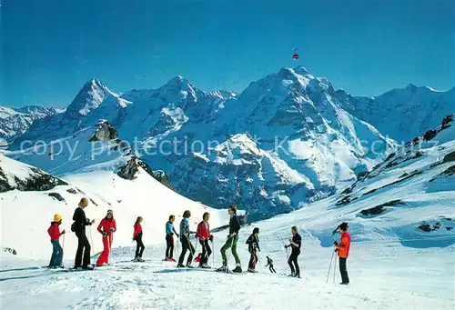 AK / Ansichtskarte Schilthorn_Muerren Skiabfahrt Schilthorn Muerren