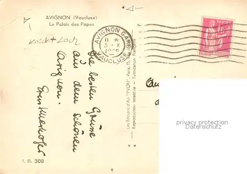 AK / Ansichtskarte Avignon_Vaucluse Palais des Papes Avignon Vaucluse