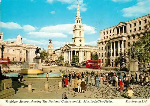 AK / Ansichtskarte London Trafalgar Square National Gallery Saint Martin in the Fields London
