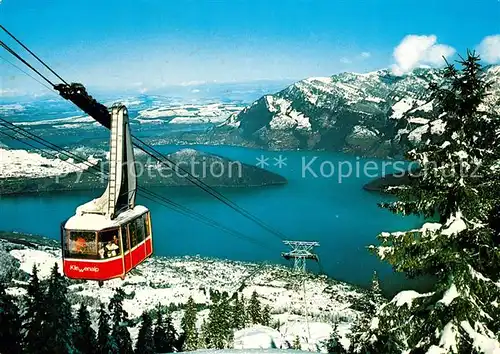 AK / Ansichtskarte Beckenried Luftseilbahn Beckenried Klewenalp Winter Beckenried