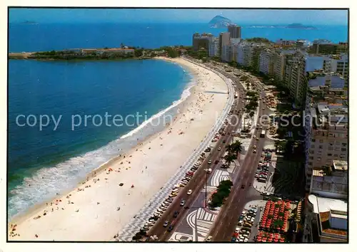 AK / Ansichtskarte Rio_de_Janeiro Fliegeraufnahme Praia d Copacabana Rio_de_Janeiro