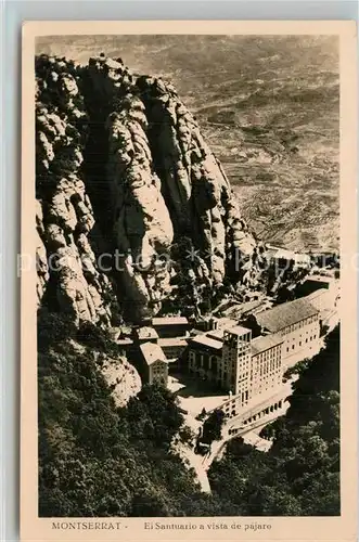 AK / Ansichtskarte Montserrat_Kloster El Santuario Fliegeraufnahme Montserrat_Kloster