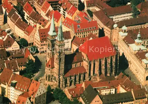 AK / Ansichtskarte Nuernberg Sebalduskirche Fliegeraufnahme Nuernberg