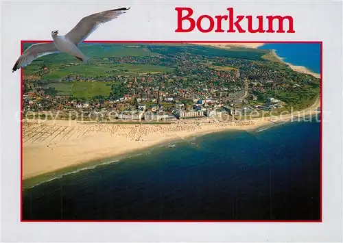 AK / Ansichtskarte Borkum_Nordseebad Fliegeraufnahme Borkum_Nordseebad