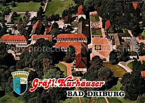 AK / Ansichtskarte Bad_Driburg Graefl Kurhaeuser Fliegeraufnahme Bad_Driburg