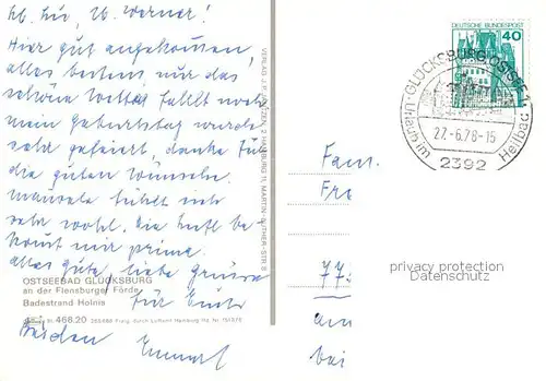 AK / Ansichtskarte Gluecksburg_Ostseebad Badestrand Holnis Fliegeraufnahme Gluecksburg_Ostseebad