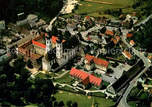 AK / Ansichtskarte Zwiefalten_Wuerttemberg Ehem Benediktinische Reichsabtei Fliegeraufnahme Zwiefalten Wuerttemberg