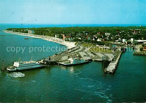 AK / Ansichtskarte Wyk_Foehr Fliegeraufnahme mit Faehranleger Foehr