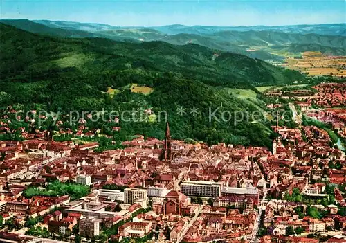 AK / Ansichtskarte Freiburg_Breisgau Fliegeraufnahme Freiburg Breisgau