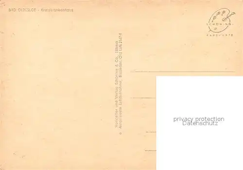 AK / Ansichtskarte Bad_Oldesloe Kreiskrankenhaus Fliegeraufnahme Bad_Oldesloe