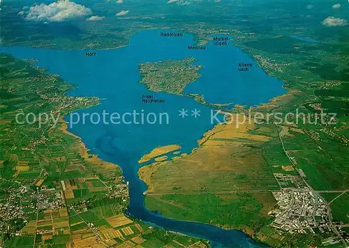 AK / Ansichtskarte Konstanz_Bodensee Fliegeraufnahme mit Reichenau und Radolfzell  Konstanz_Bodensee