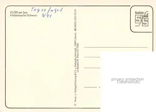 AK / Ansichtskarte Ploen_See Fliegeraufnahme Ploen_See