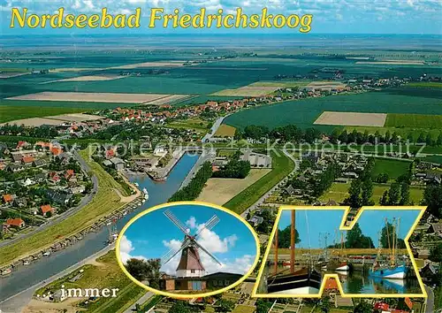 AK / Ansichtskarte Friedrichskoog_Nordseebad Fliegeraufnahme Friedrichskoog_Nordseebad