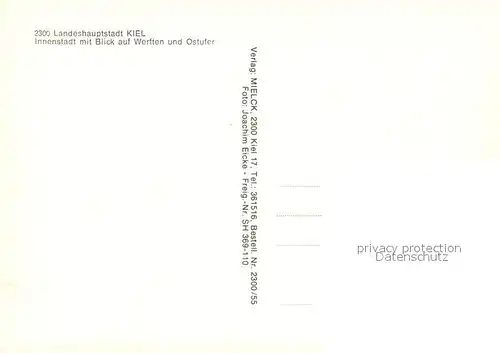 AK / Ansichtskarte Kiel Innenstadt mit Blick auf Werften und Ostufer Fliegeraufnahme Kiel