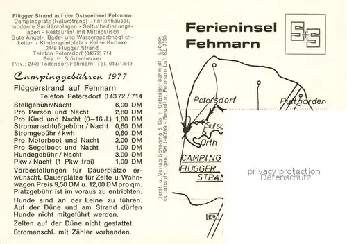 AK / Ansichtskarte Fehmarn Fluegger Strand Fliegeraufnahme Fehmarn