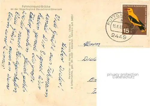 AK / Ansichtskarte Fehmarnsundbruecke Fliegeraufnahme 