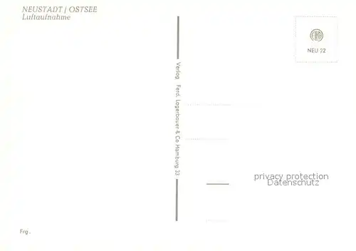 AK / Ansichtskarte Neustadt_Holstein Fliegeraufnahme Neustadt_Holstein