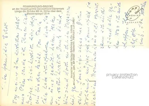 AK / Ansichtskarte Fehmarnsundbruecke Fliegeraufnahme 