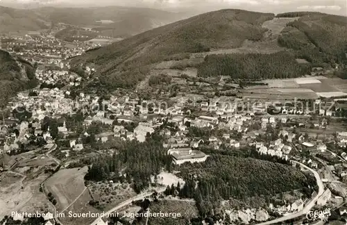 AK / Ansichtskarte Plettenberg Fliegeraufnahme Jugendherberge Plettenberg