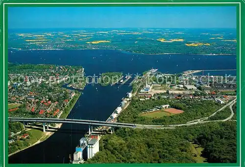 AK / Ansichtskarte Kiel Fliegeraufnahme Holtenauer Schleusen Hochbruecken Kiel