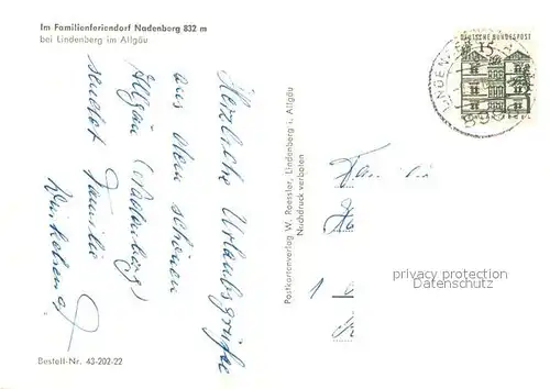 AK / Ansichtskarte Lindenberg_Allgaeu Feriendorf Nadenberg Winterlandschaft Lindenberg Allgaeu