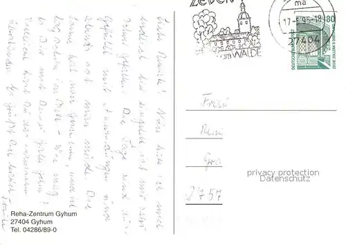 AK / Ansichtskarte Gyhum Reha Zetrum Schwanenteich Gyhum