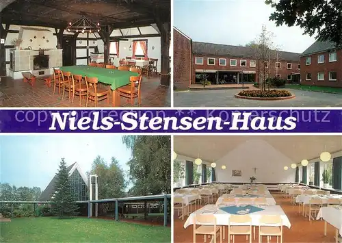 AK / Ansichtskarte Worphausen Niels Stensen Haus Speisesaal Kaminzimmer Worphausen