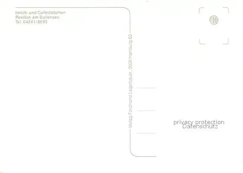 AK / Ansichtskarte Rotenburg_Wuemme Imbiss Cafestuebchen am Bullensee Badestrand Spielplatz Rotenburg Wuemme