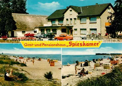 AK / Ansichtskarte Hasselberg_Ostsee Gasthaus Pension Spieskammer Strand Hasselberg_Ostsee