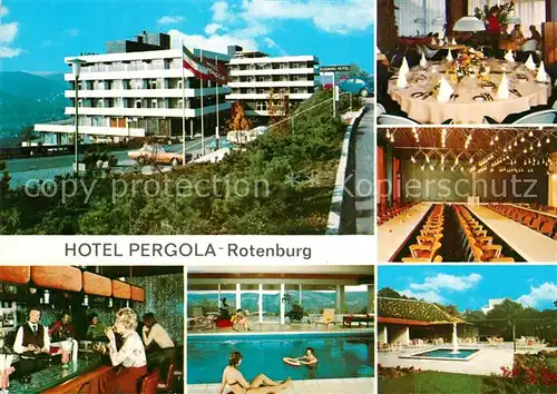 AK / Ansichtskarte Rotenburg_Fulda Hotel Pergola Restaurant Bar Festsaal Hallenbad Rotenburg Fulda