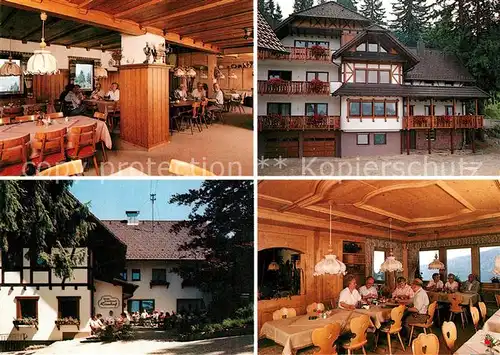 AK / Ansichtskarte Seebach_Ortenaukreis Berggasthaus Kernhof Gastraum Terrasse Seebach Ortenaukreis