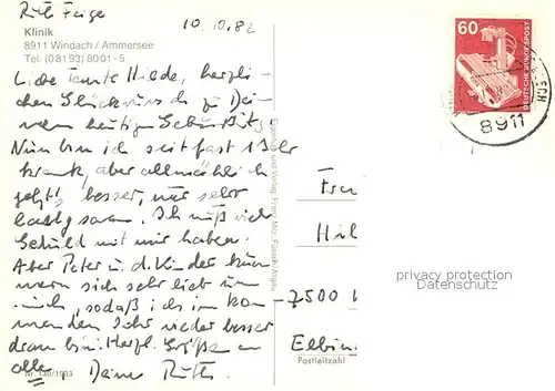 AK / Ansichtskarte Windach Klinik Windach