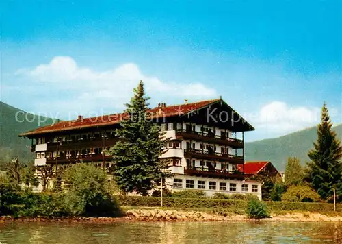 AK / Ansichtskarte Bad_Wiessee Kurhotel Lederer am See Bad_Wiessee