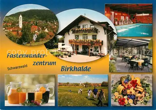 AK / Ansichtskarte Sulz_Neckar Fastenwanderzentrum Birkhalde Schwarzwald Hallenbad Saefe Obstkorb Wandern Sulz Neckar