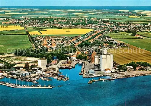 AK / Ansichtskarte Insel_Fehmarn Ostseebad Burg und Hafen von Burgstaaken Fliegeraufnahme Insel Fehmarn