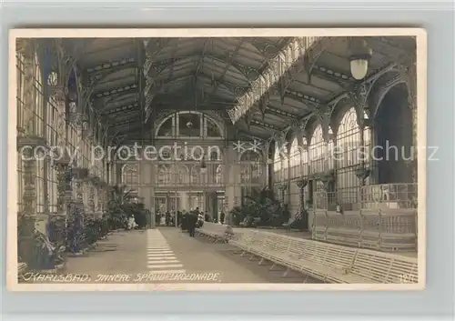 AK / Ansichtskarte Karlsbad_Eger Innere Sprudelkolonnade Karlsbad_Eger