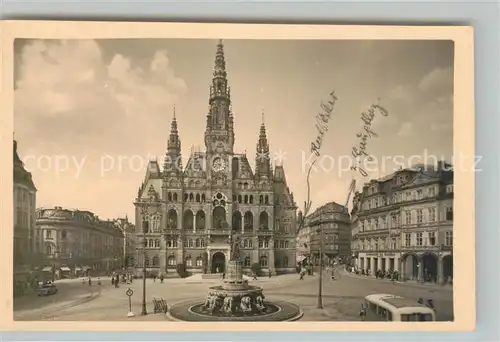 AK / Ansichtskarte Reichenberg_Liberec Adolf Hitler Platz Rathaus Reichenberg Liberec
