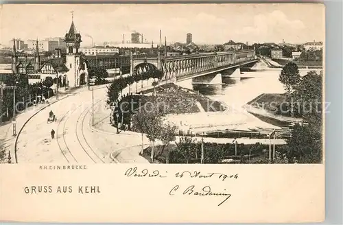 AK / Ansichtskarte Kehl_Rhein Rheinbruecke Kehl_Rhein