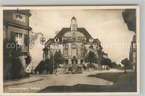 AK / Ansichtskarte Donaueschingen Rathaus Donaueschingen